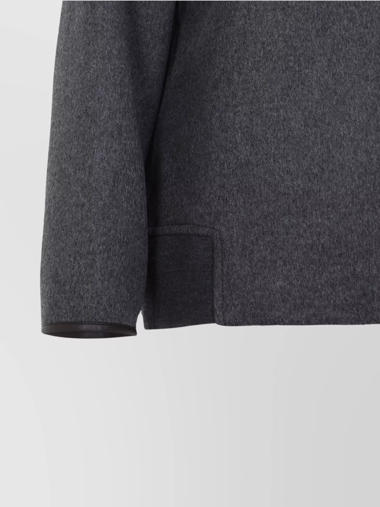 Bottega Veneta Wool Jacket With Hood And Leather Trim