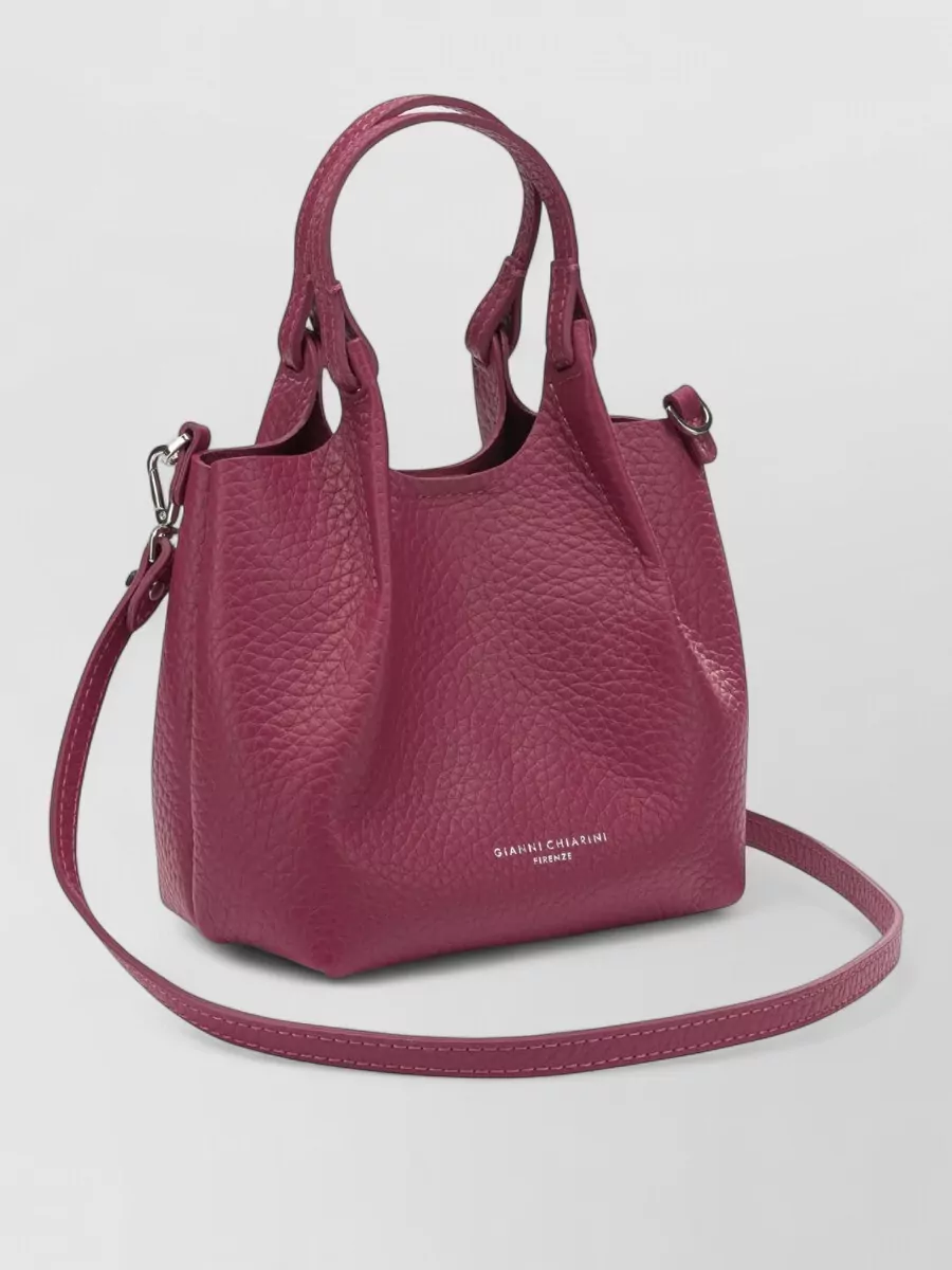 Gianni Chiarini Shoulder Bag Textured Finish Top Handles