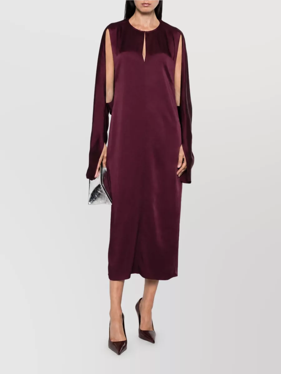 Stella Mccartney Midi Dress Keyhole Neckline Side Cutouts