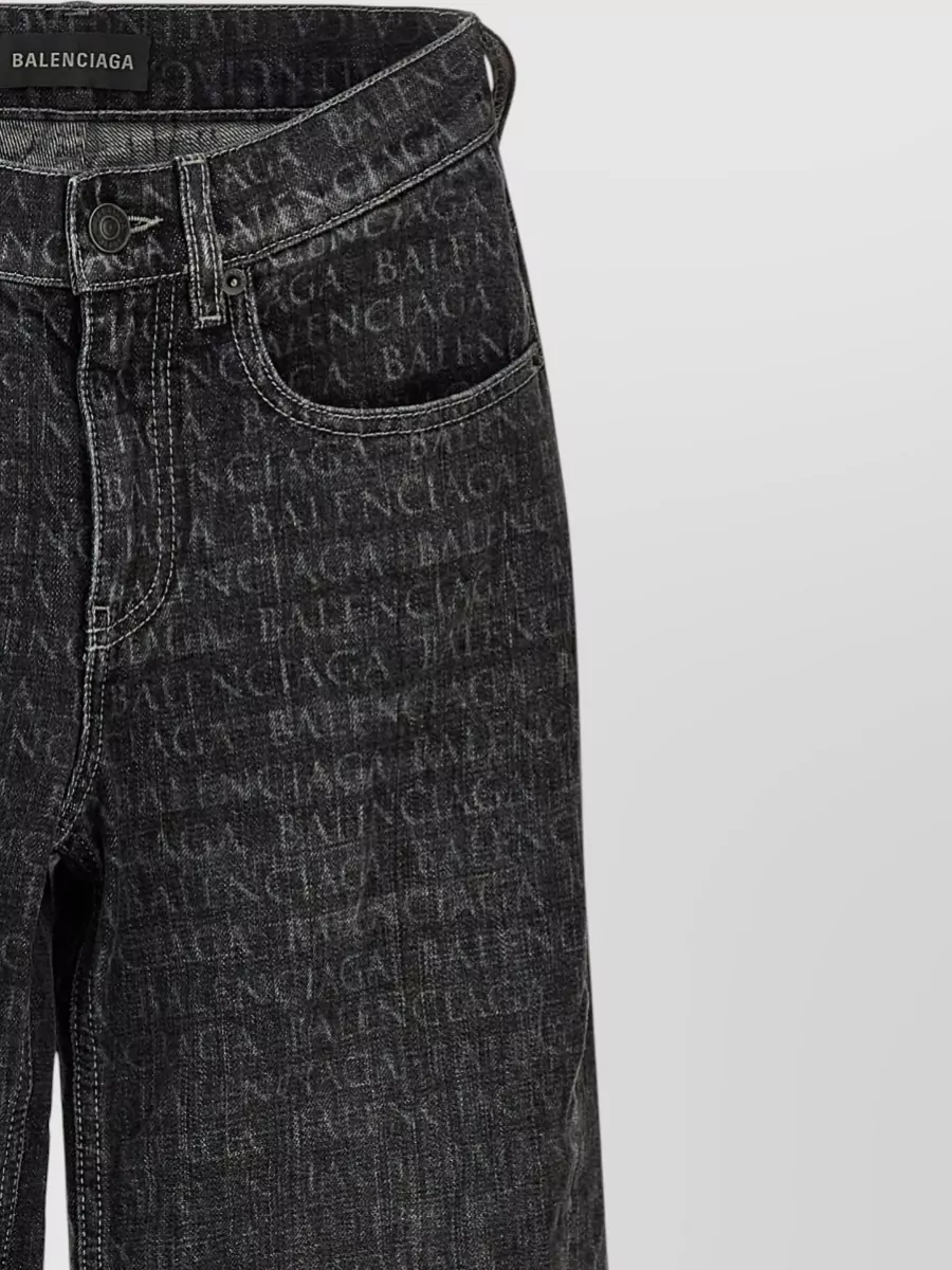Balenciaga Denim Trousers Wide Leg Belt Loops