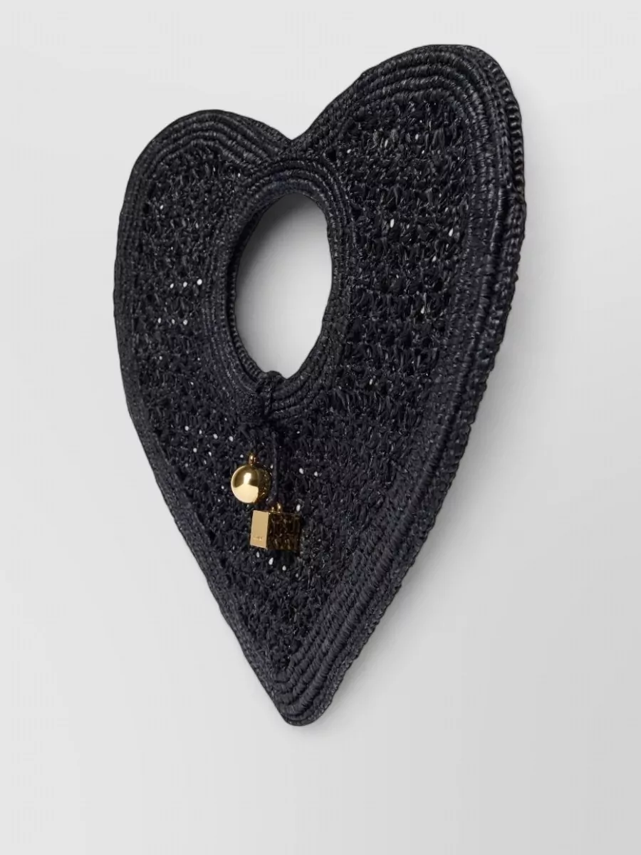 Jacquemus Le Spiaggia Coeur Leather Clutch Bag