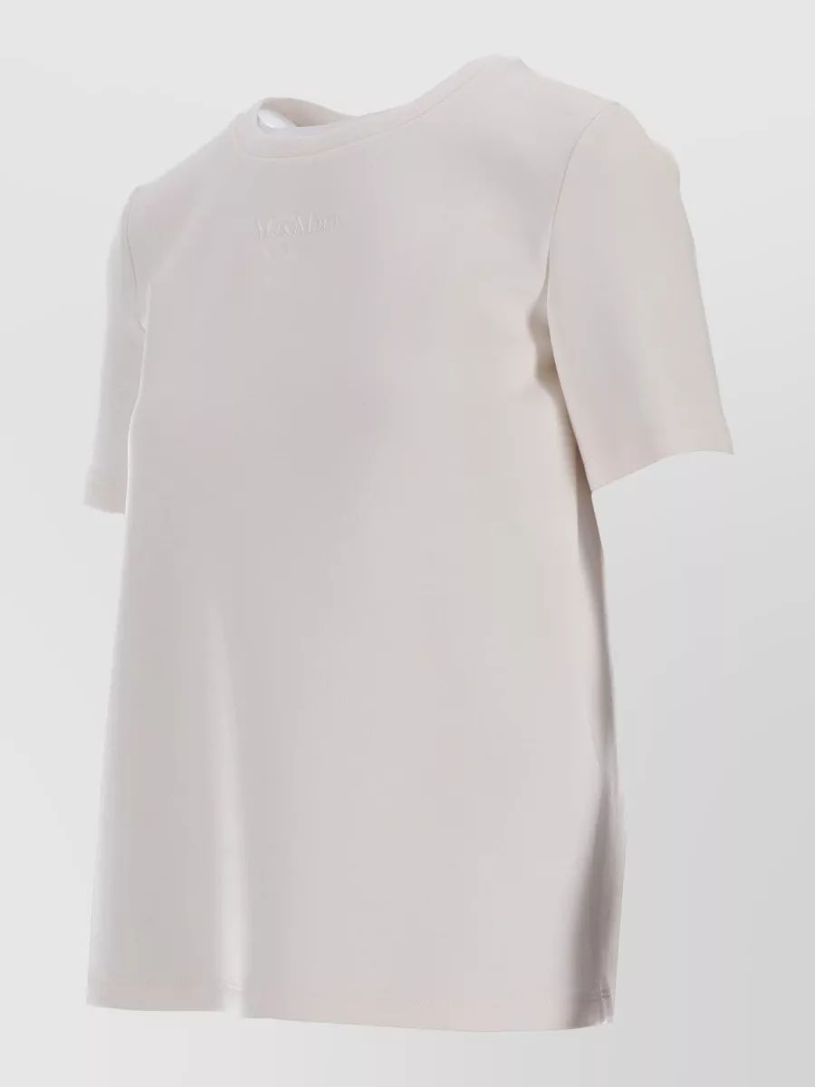 S Max Mara Short Sleeve Crew Neck Plain Top