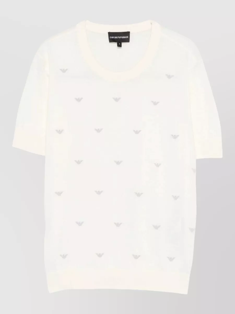 Emporio Armani Sleeveless Logo-Embroidered Knitted Top