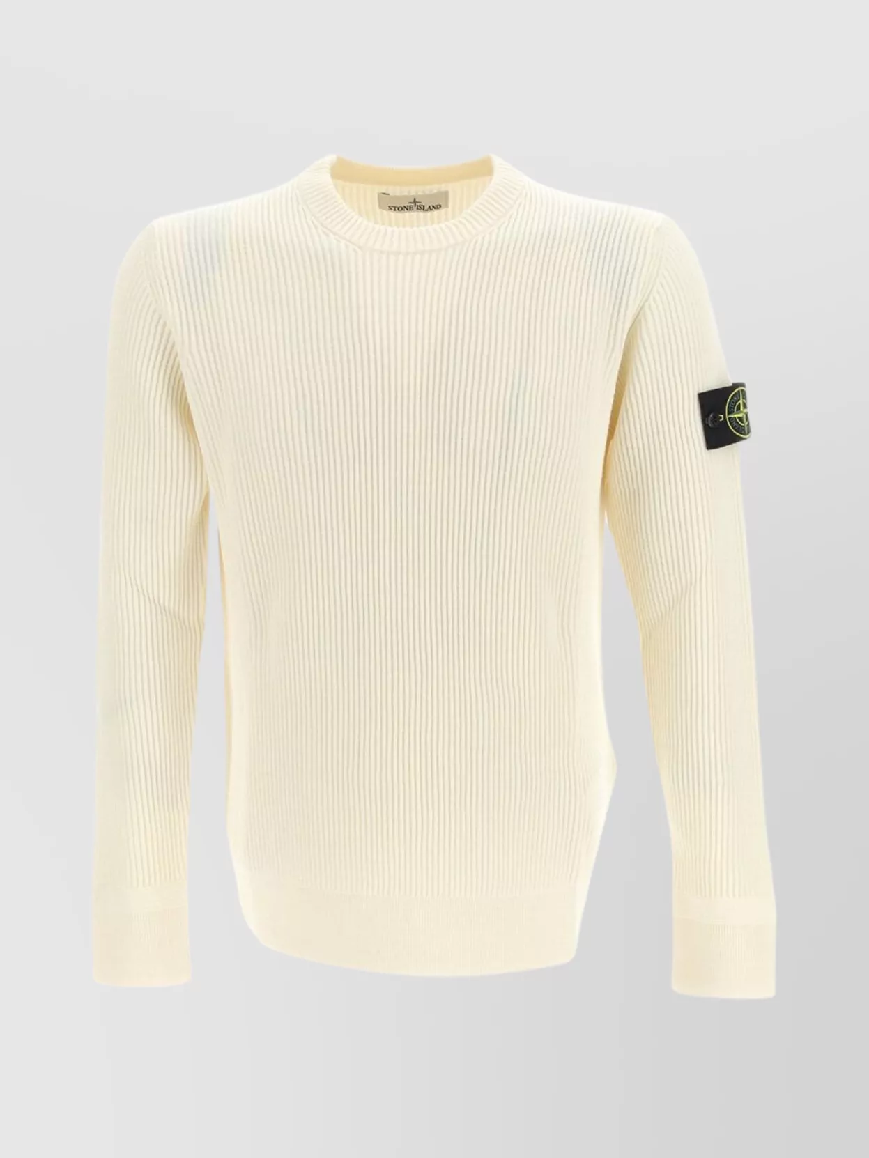 Shop Stone Island Roundneck Sweater Ribbed Knit
