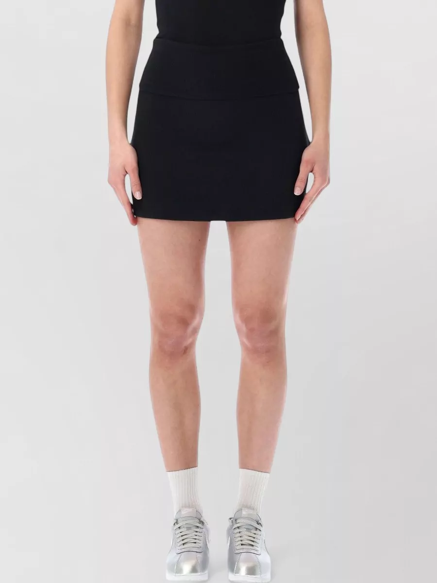 Nike ribbed fitted mid-rise mini skort
