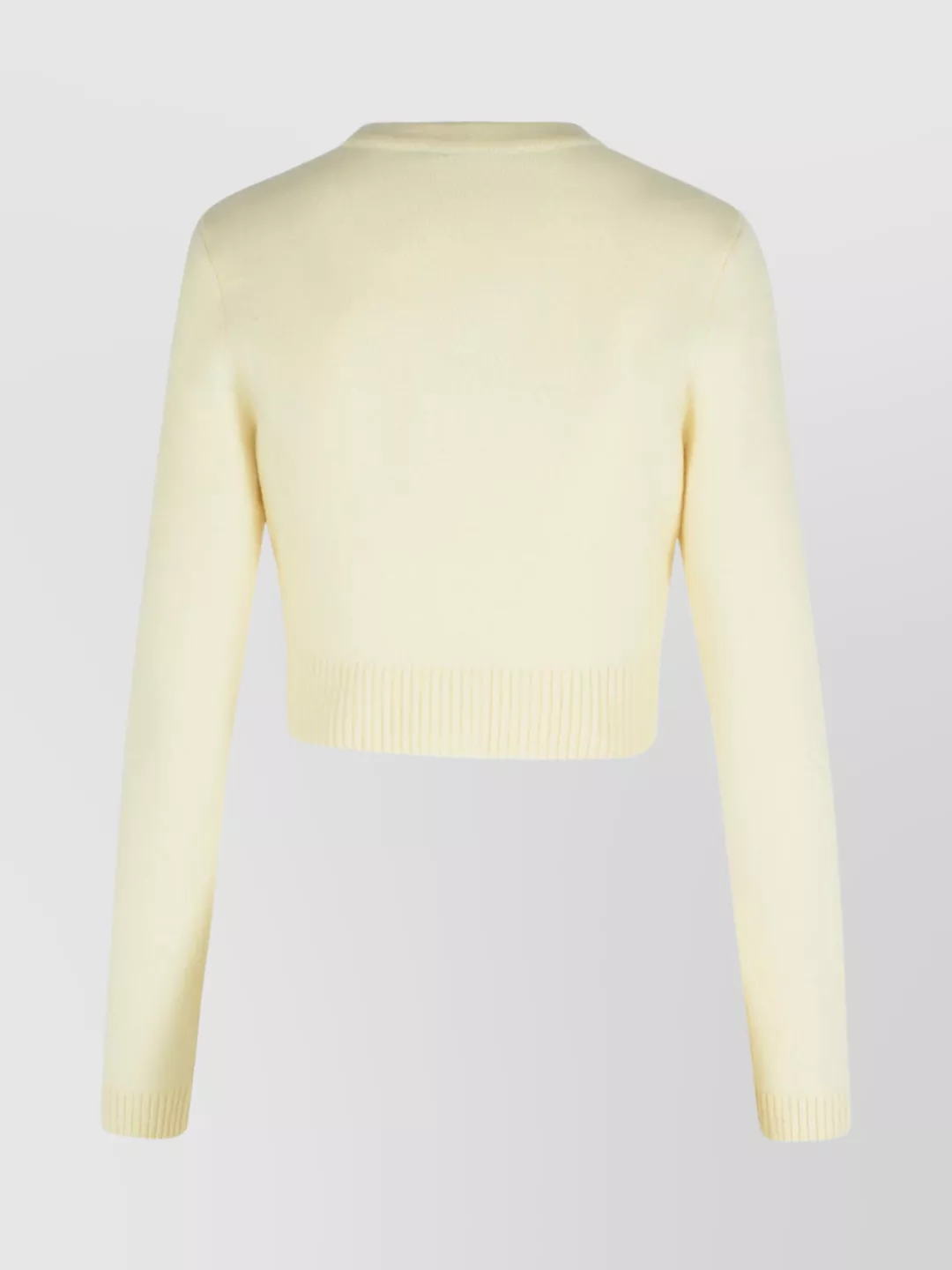 Self-Portrait Wool Ribbed Cropped Cardigan