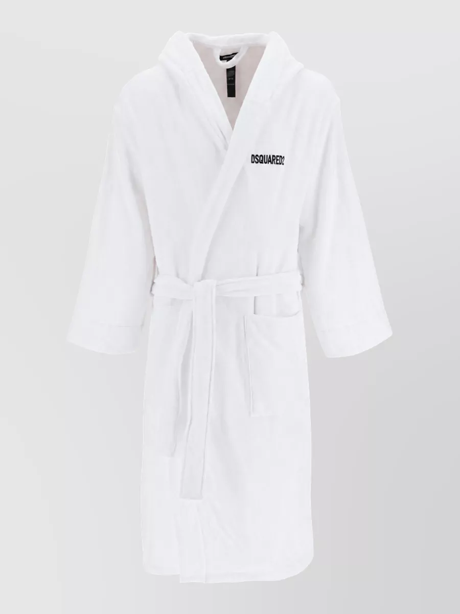 Dsquared2 cotton logo bathrobe
