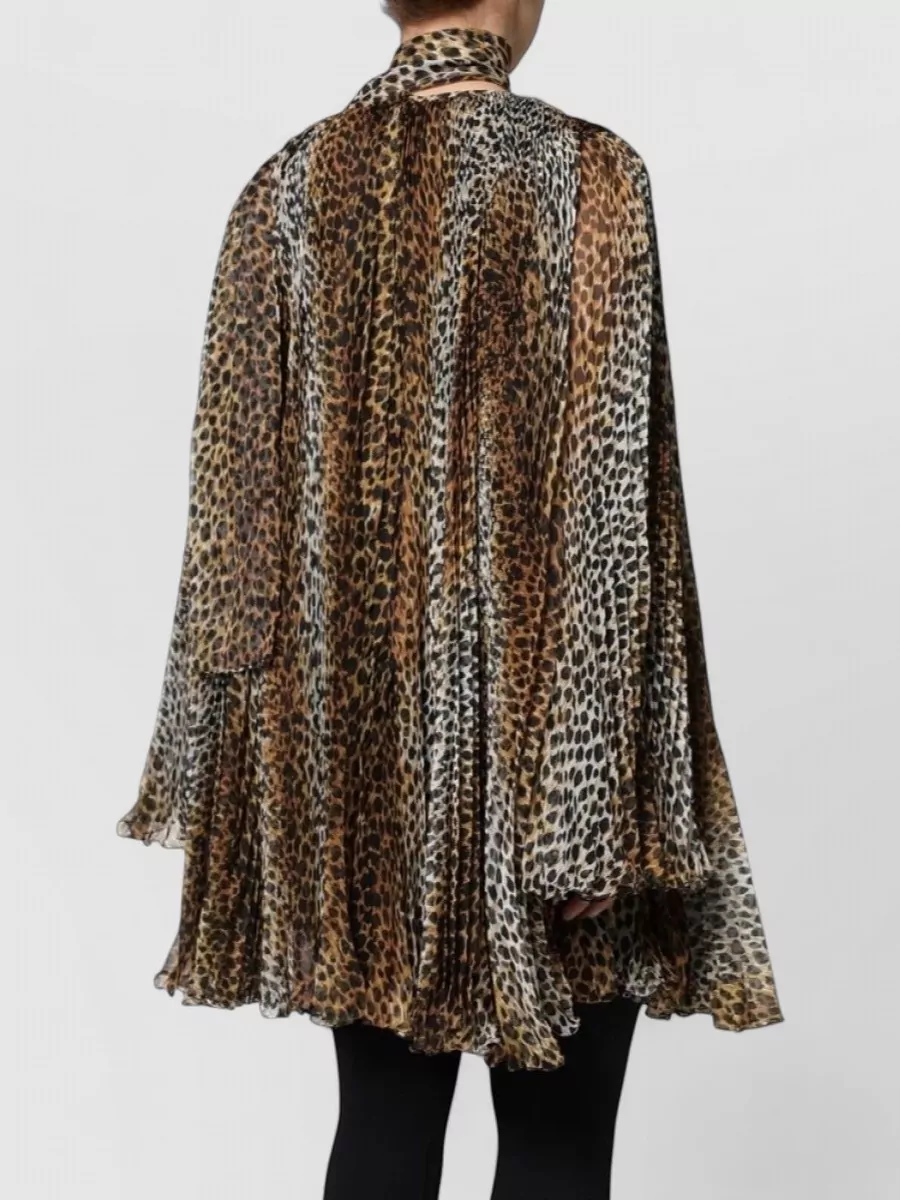 Dolce&Gabbana Leopard-Print Chiffon Mini Dress