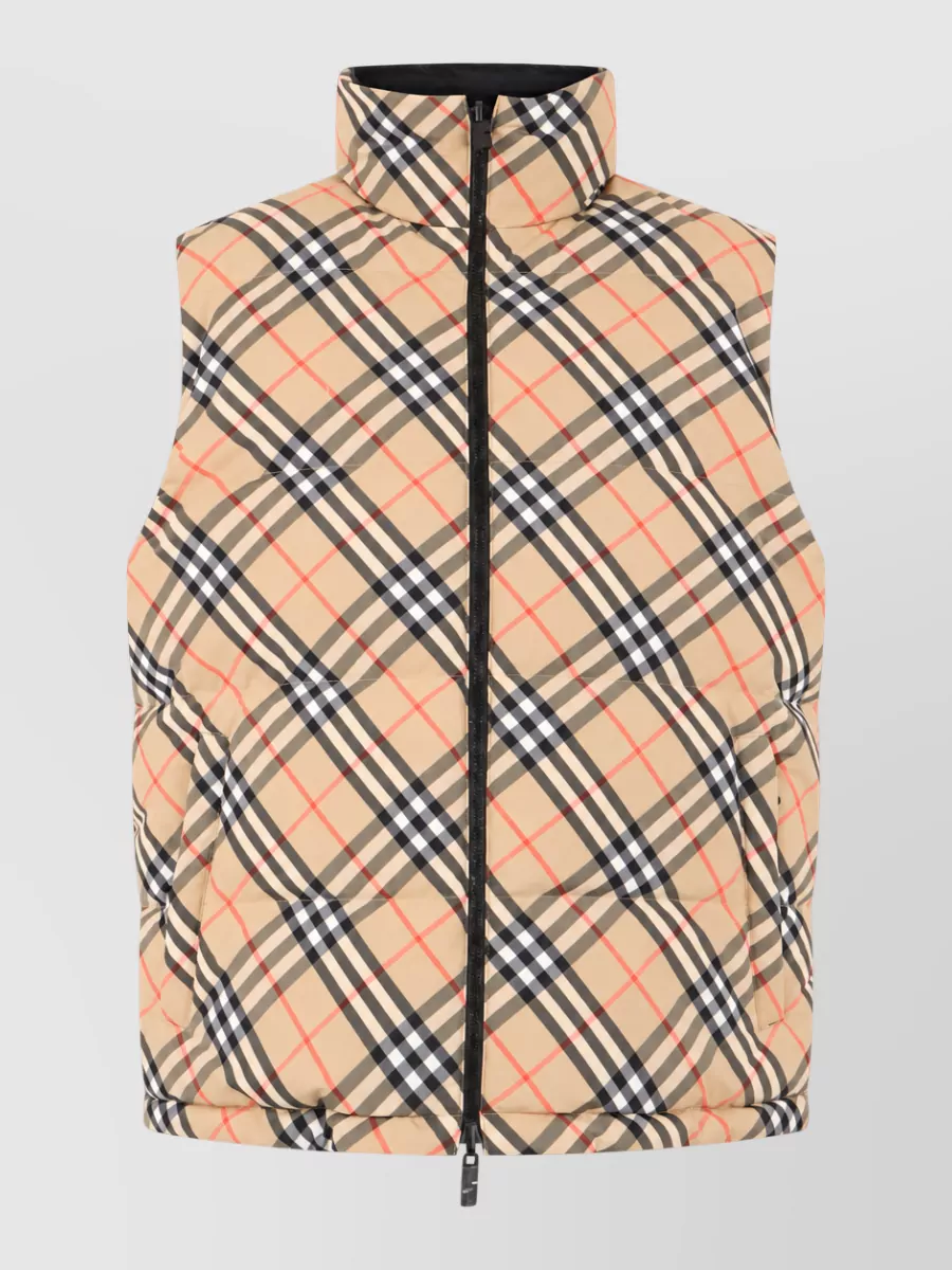 Burberry Quilted check padded vest