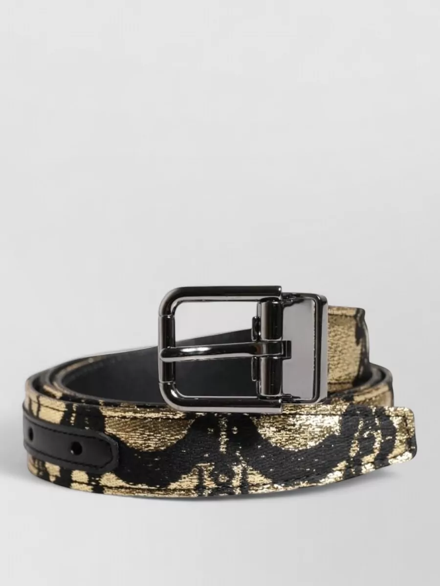Dolce&Gabbana leather jacquard belt