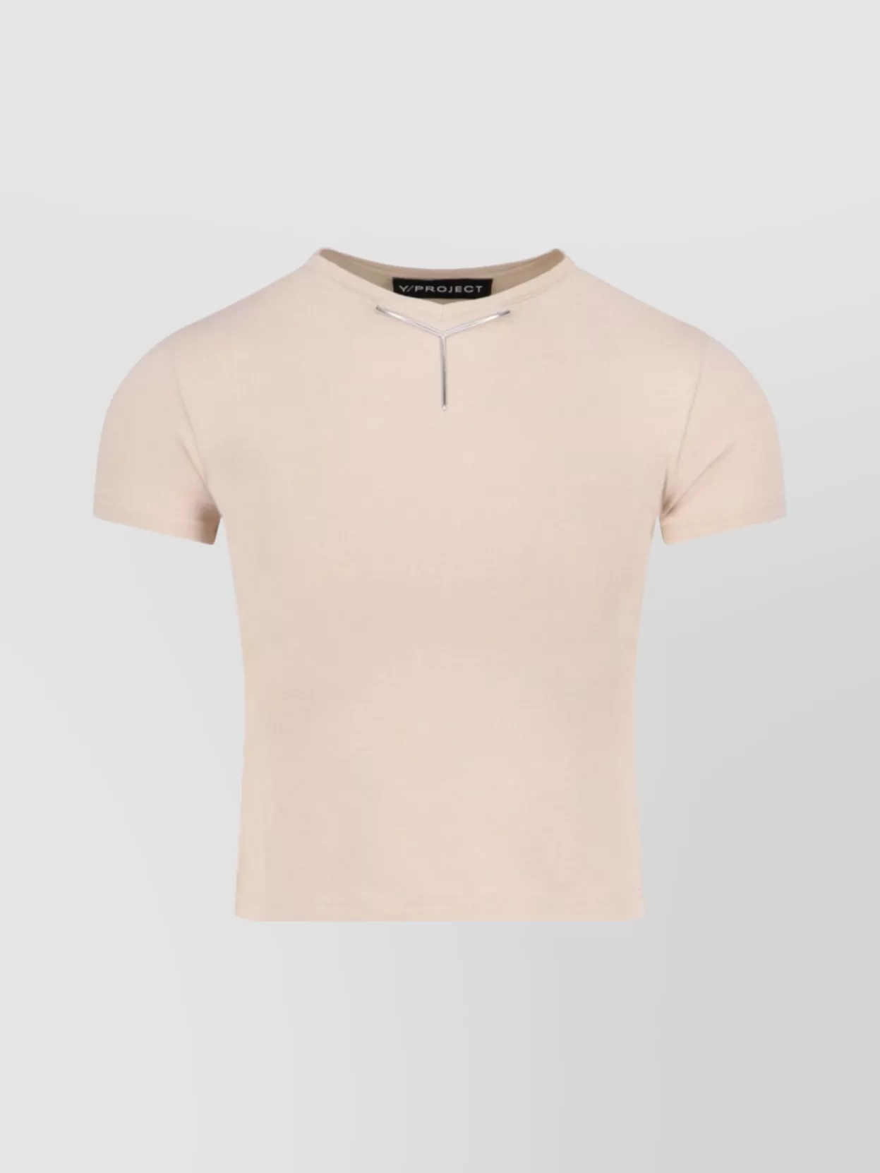 Y/Project Short Sleeves V Neck Plain Metal Detail