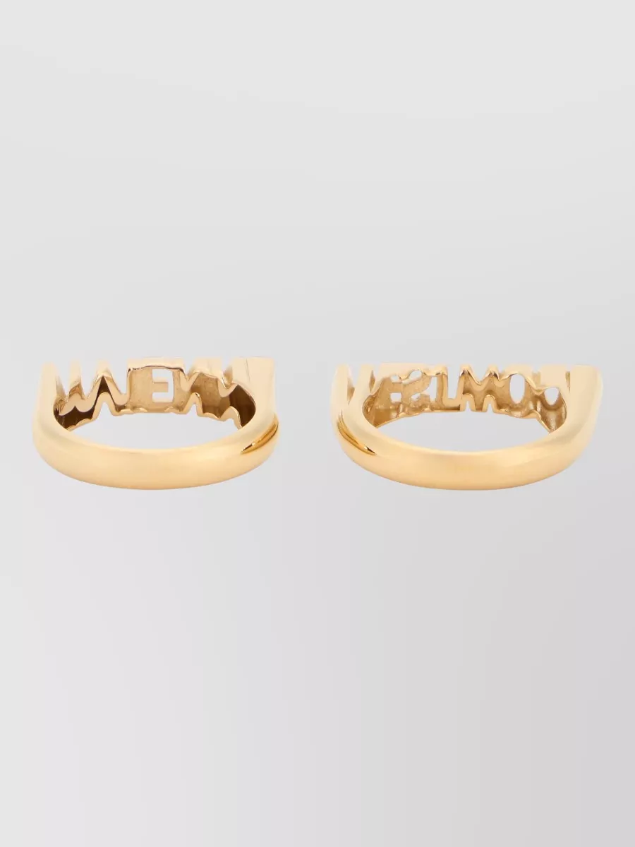 Vivienne Westwood Essex Duo Rings Polished Engraved Design