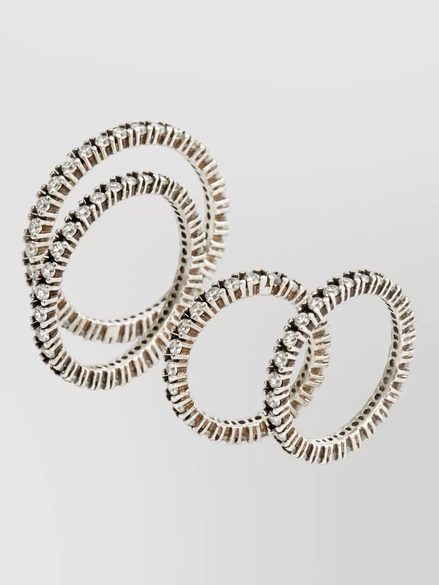 Isabel Marant Glass And Brass Ring Set