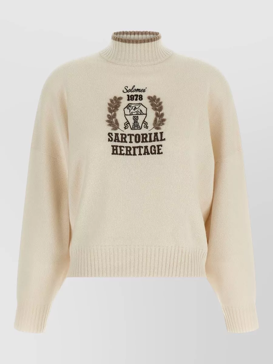 Brunello Cucinelli cashmere ribbed high-neck sweatshirt