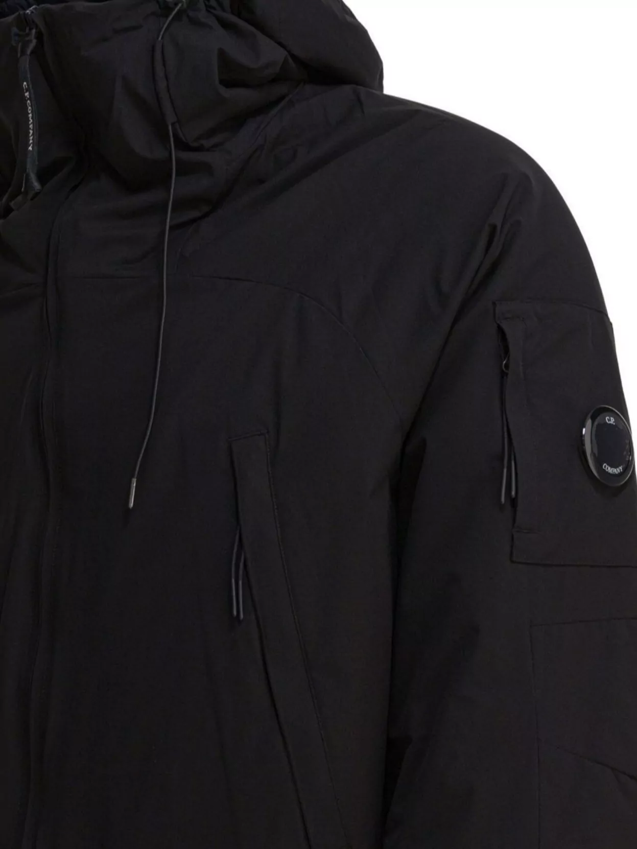 C.p. Company Hooded Jacket Drawstring Arm Pocket