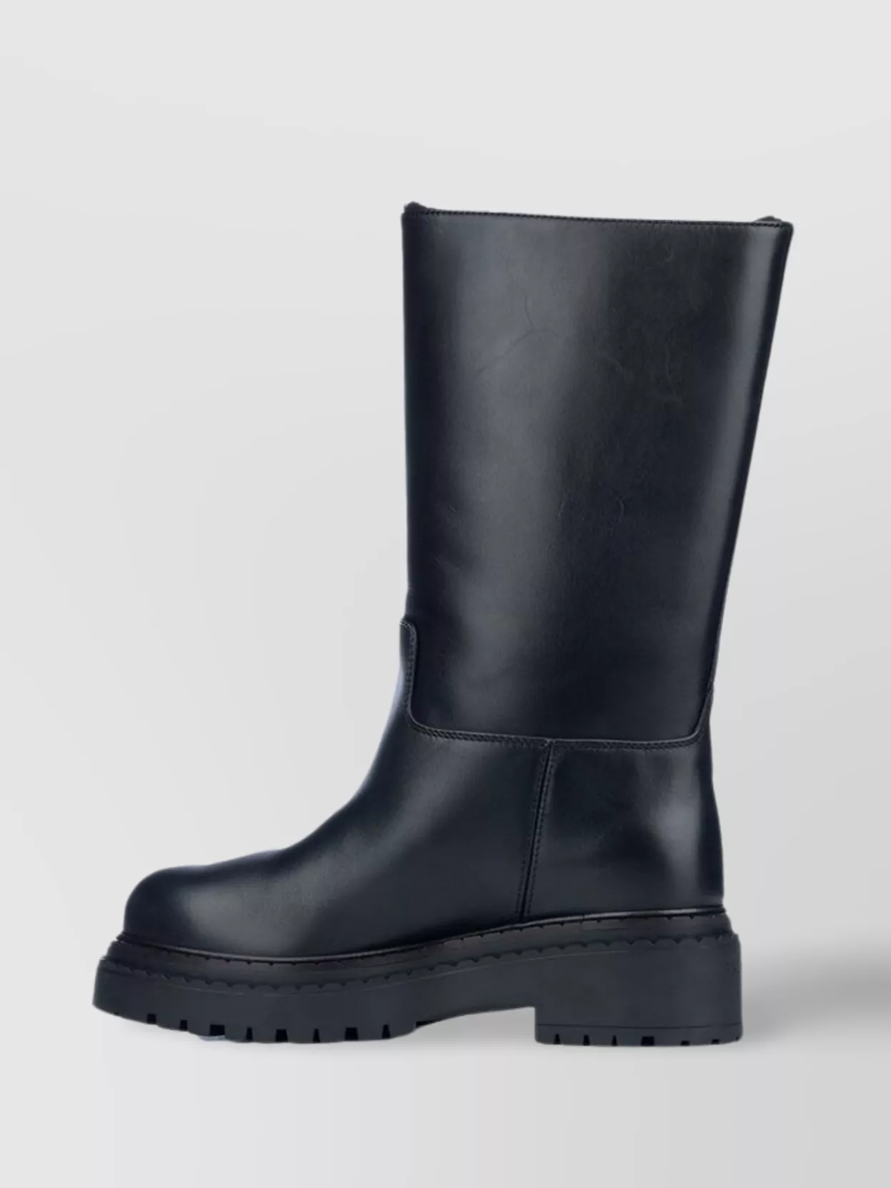 PRADA CHUNKY SOLE MID-CALF ROUND TOE BOOTS