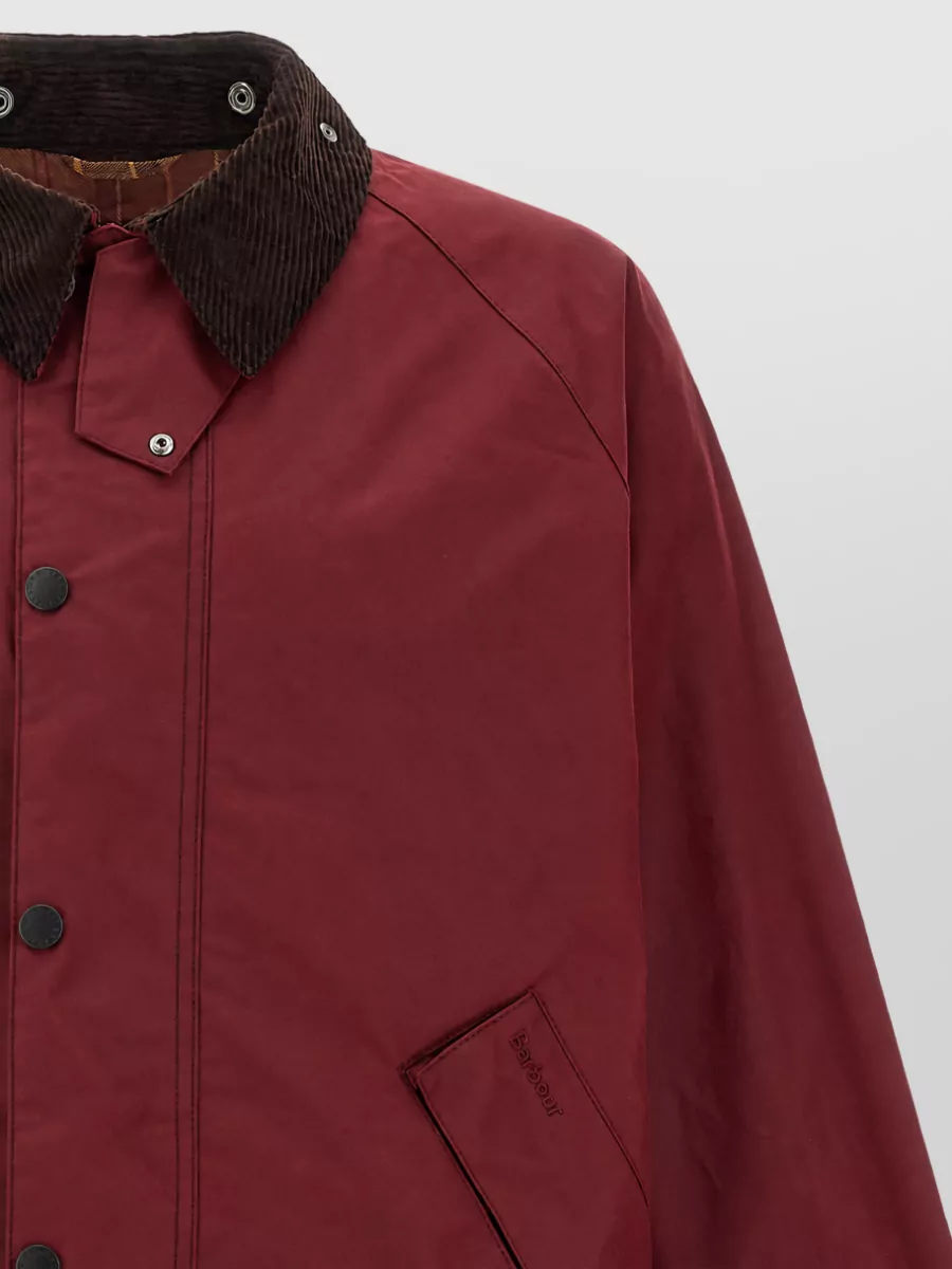 Barbour Waxed Cotton Os Transport Single Breasted Coat