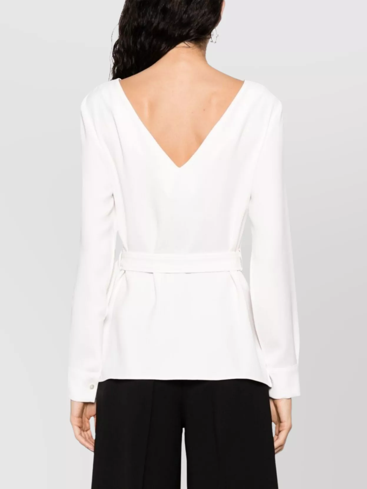 Parosh Knitwear Top With Belted Waist And Long Sleeves