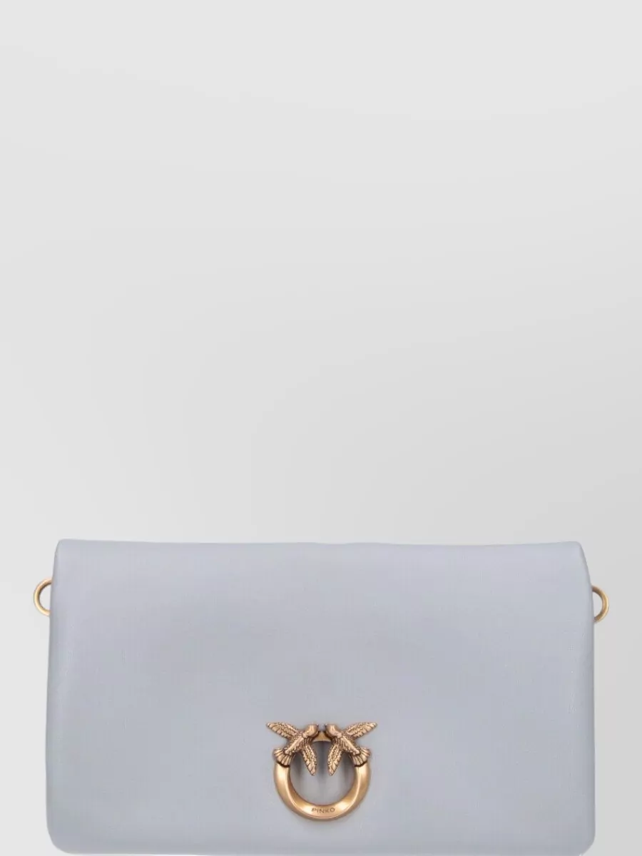 Pinko Love Bon Bon Leather Clutch Bag
