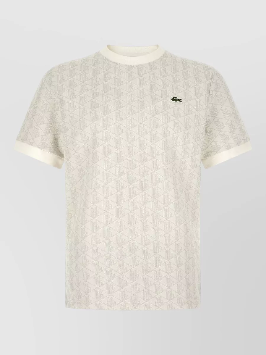 Lacoste jacquard monogram regular-fit t-shirt