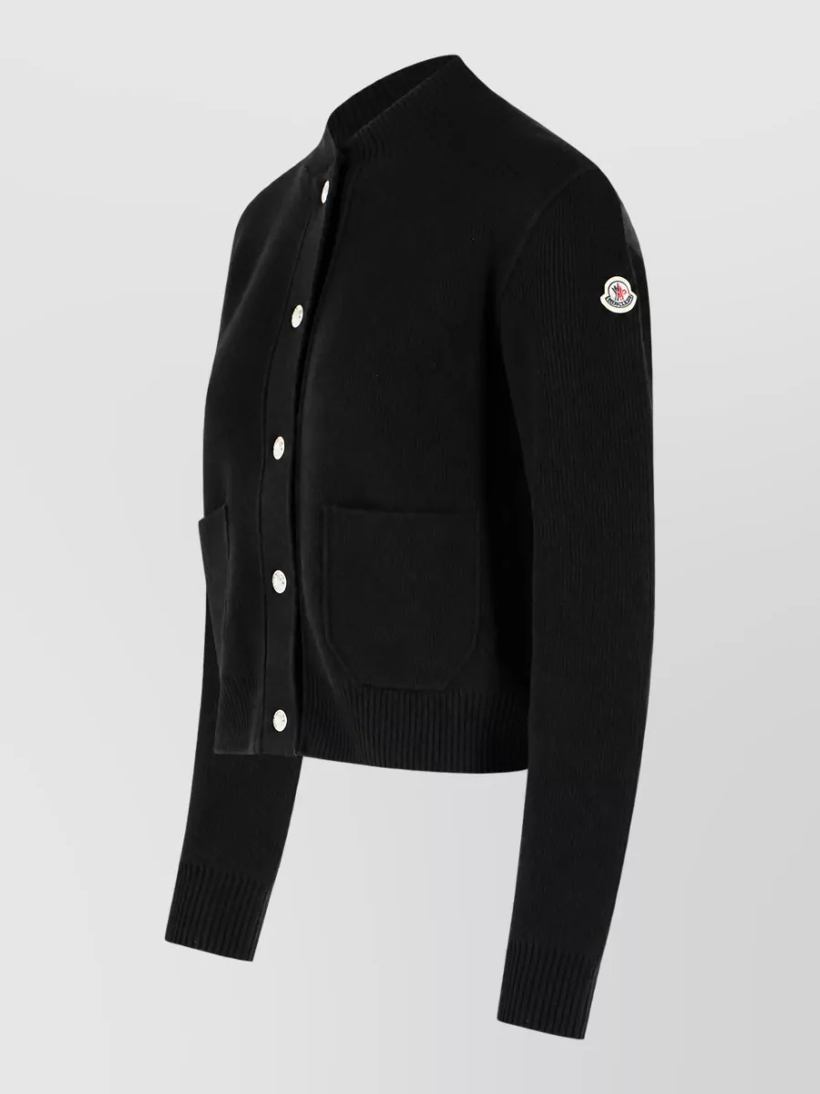 Moncler Cashmere Wool Fitted Jacket
