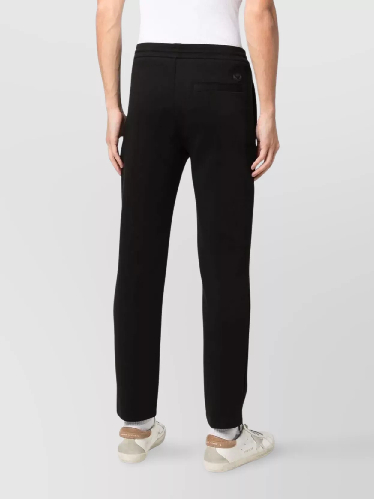 Emporio Armani Track Detail Straight Leg Sweatpants With Back Pocket