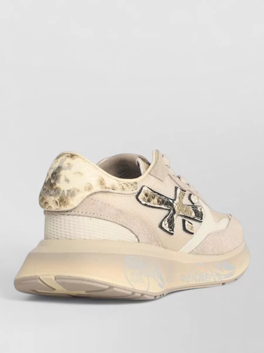 Premiata Lauryn Leather Blend Sneakers Mesh Panels