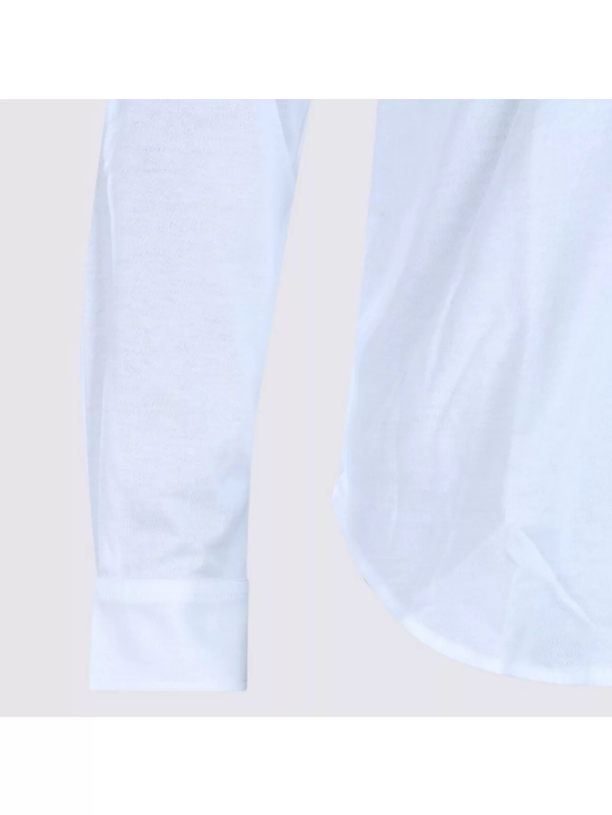 Eleventy Long Sleeve Shirt Curved Hem Design