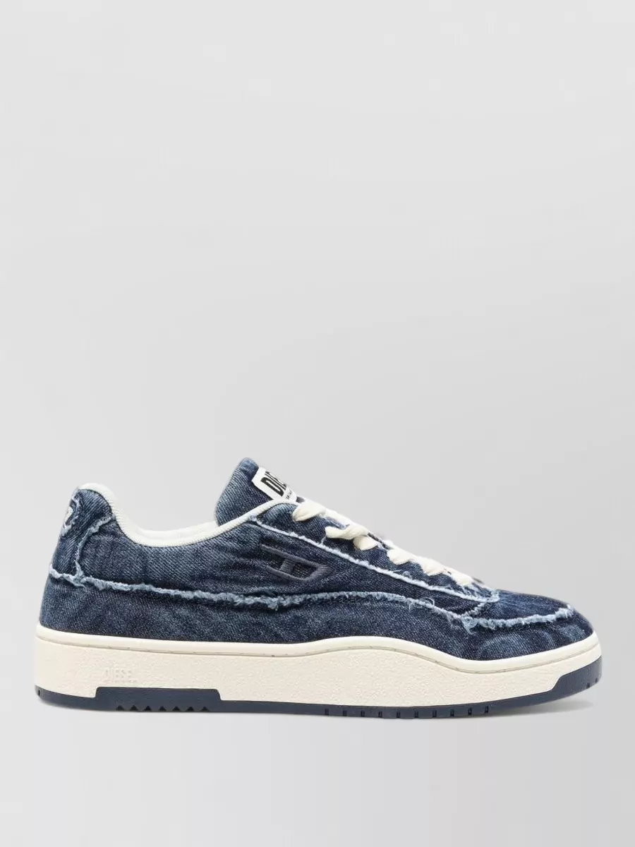Diesel Denim Distressed Low-Top Sneakers