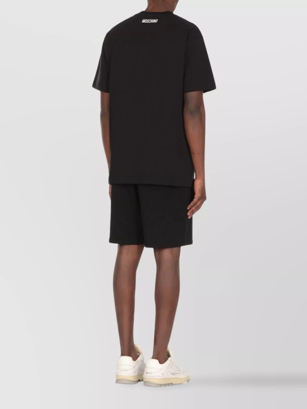 Moschino Crew Neck Logo Embroidered T-Shirt