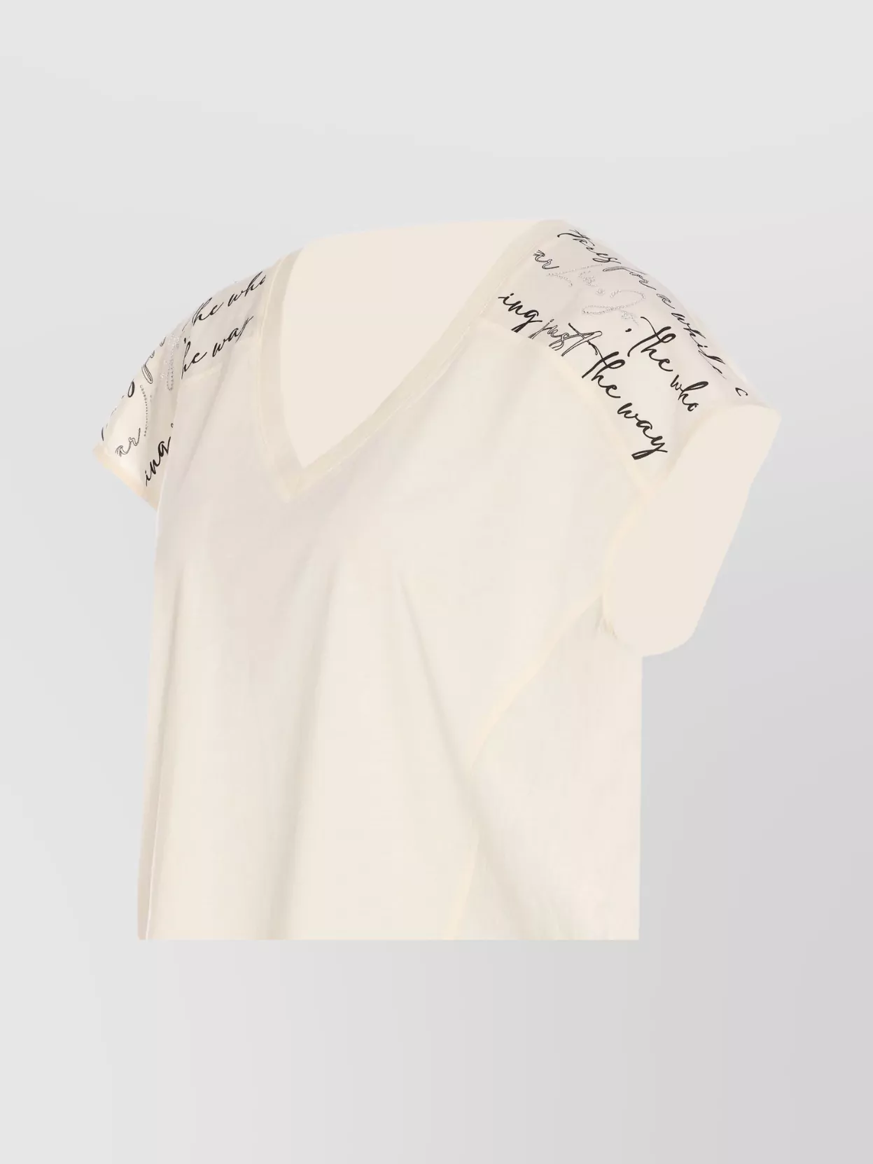 Liu •jo Sleeveless V-neck Graphic Print T-shirt