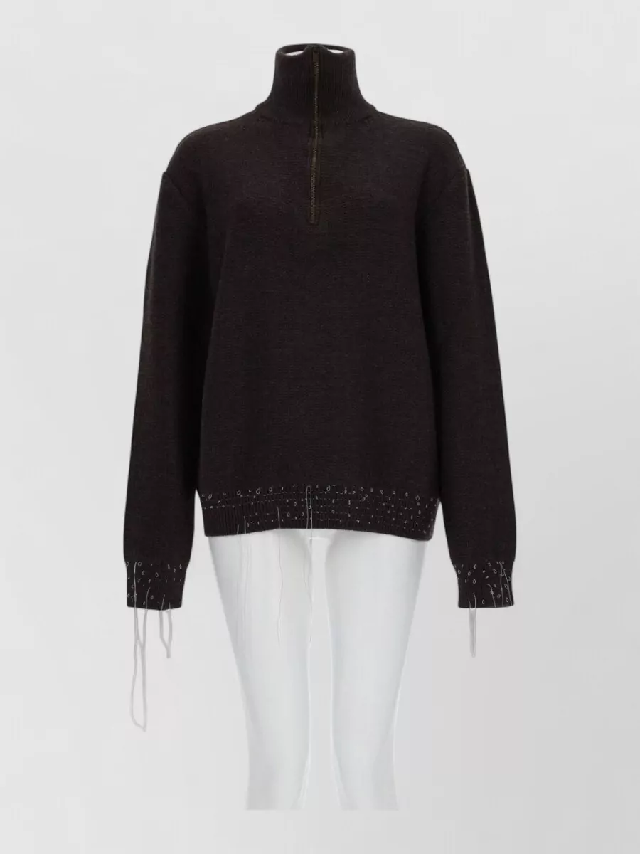 Maison Margiela wool quarter zip sweatshirt