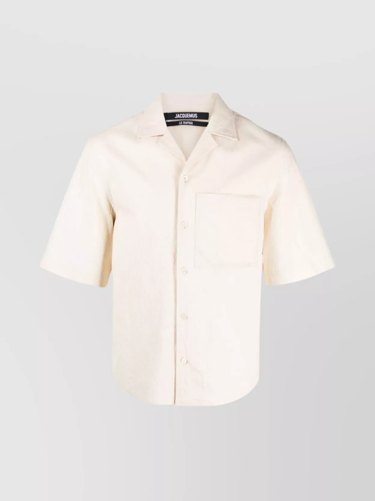 Shop Jacquemus Cordao Versatile Curved Hem Shirt In Cream