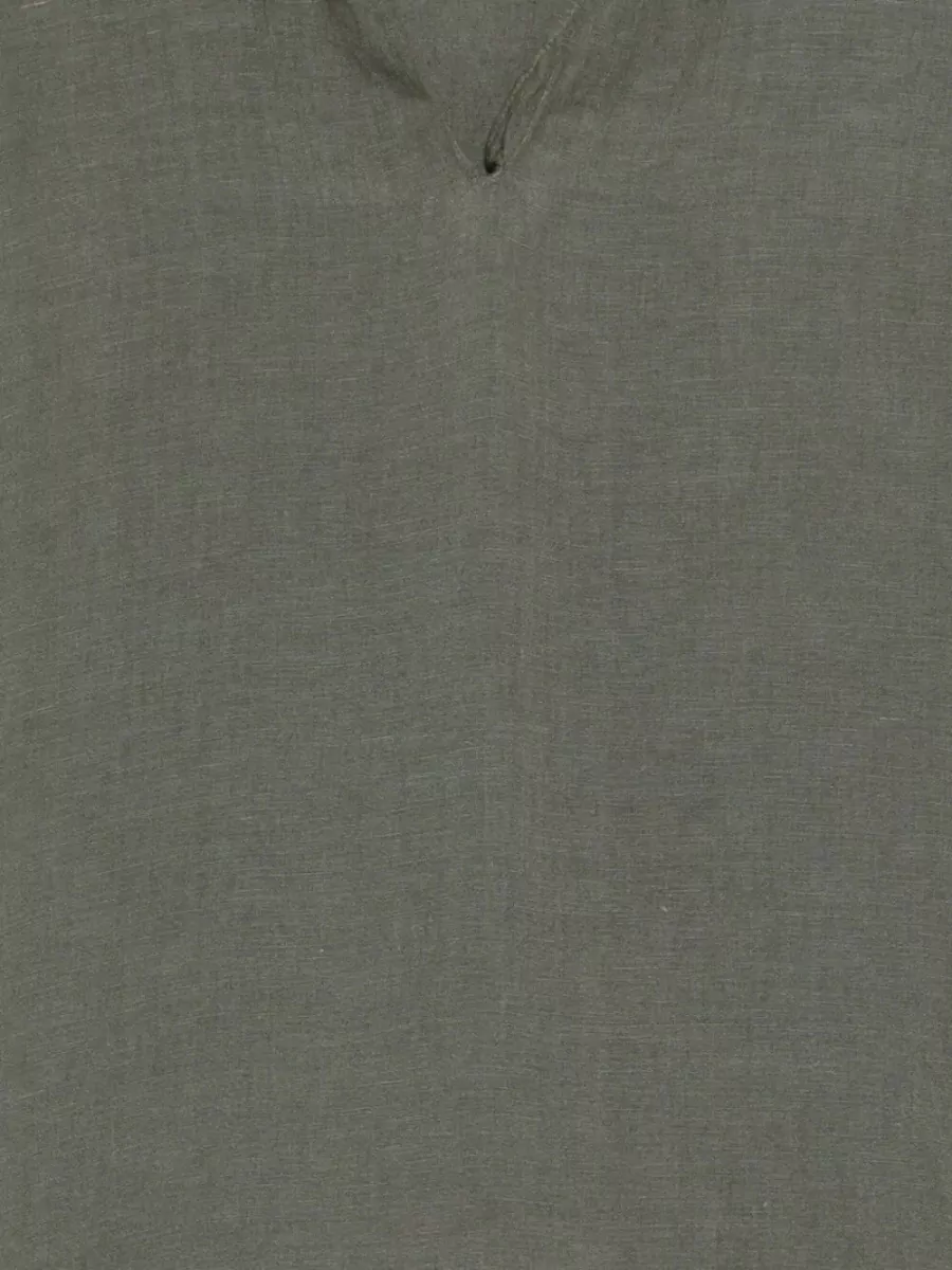 120% Lino Linen V-Neck Kaftan Dress