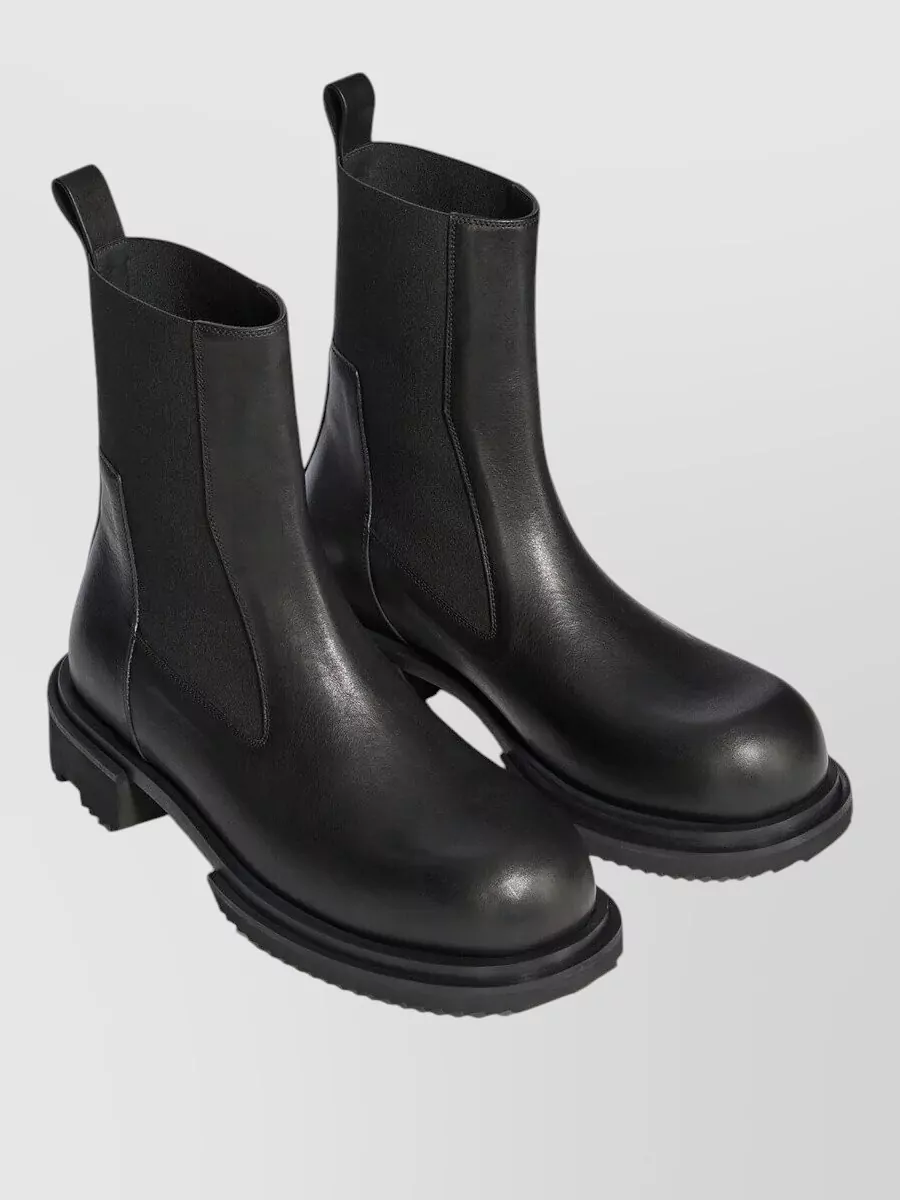 Rick Owens Leather Beatle Boots
