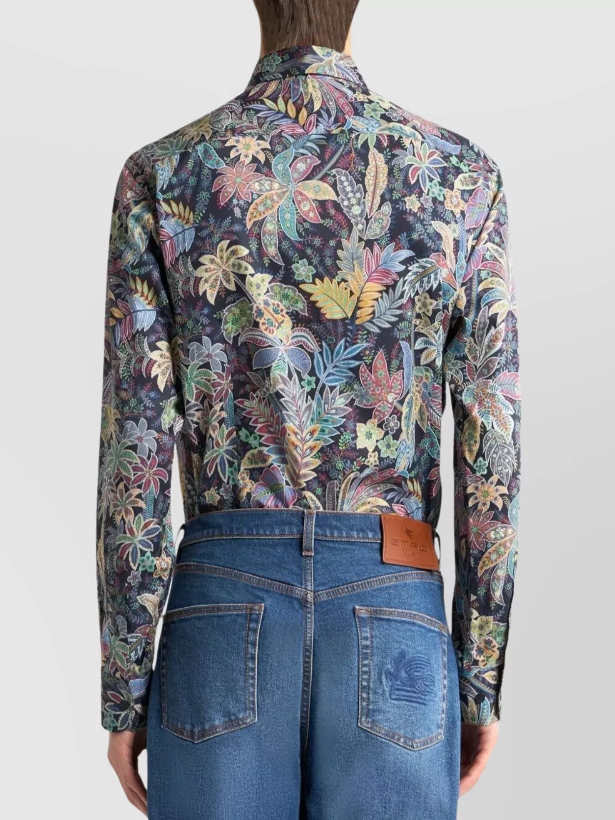 Etro Floral Print Long Sleeve Button-Down Shirt