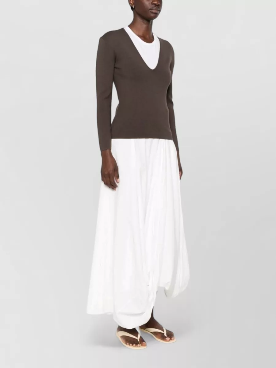 Totême Ribbed Slim-Fit V-Neck Knitted Top
