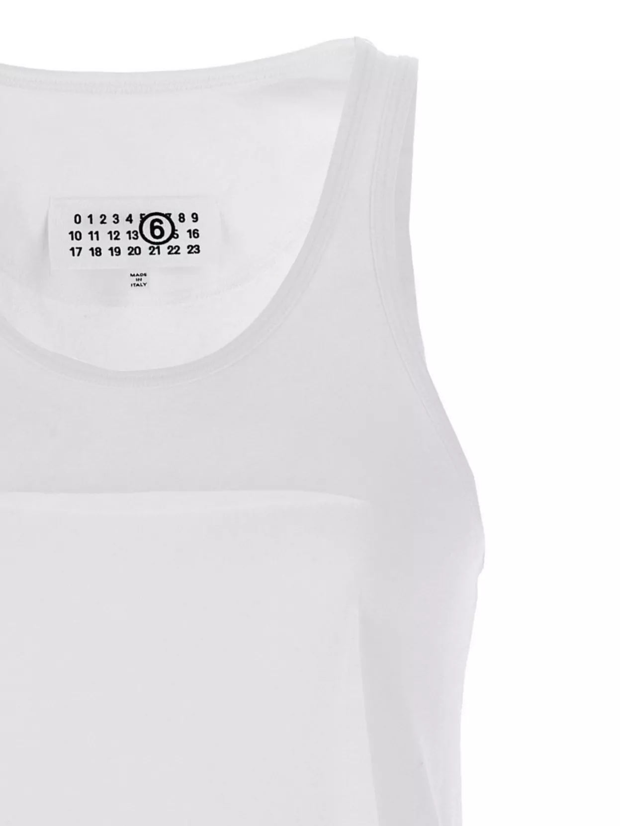 Mm6 Maison Margiela Tank Top Ruffles Tops White