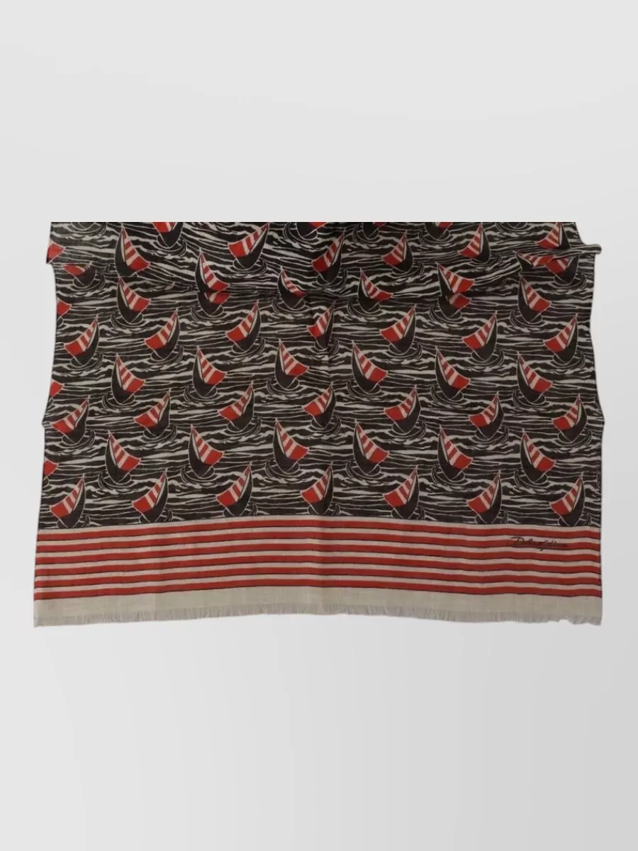 Dolce&Gabbana linen stripe print scarf