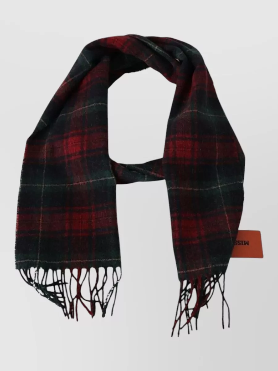 Missoni checked wool scarf