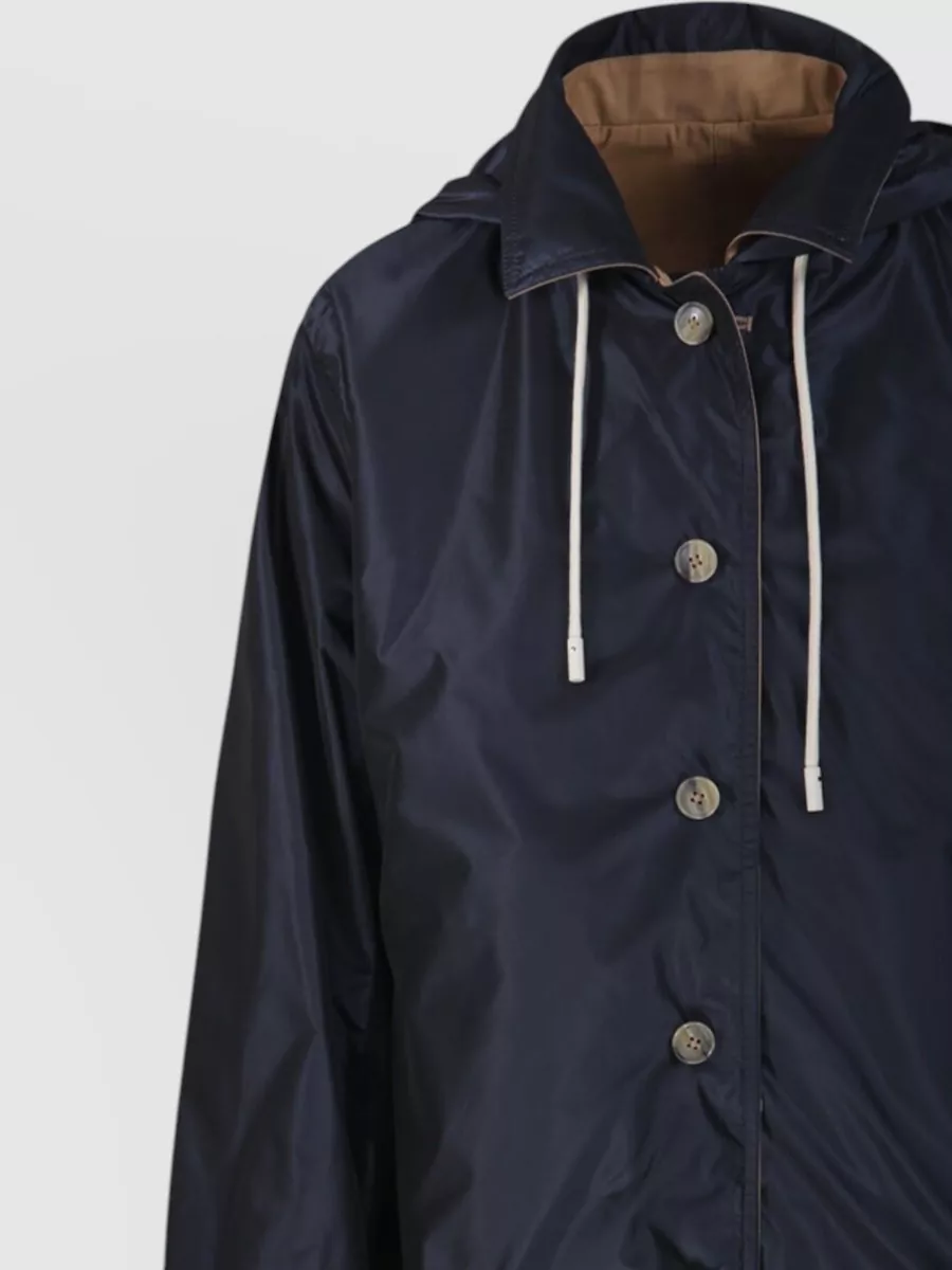 Herno Cotton Reversible Hooded Cropped Jacket