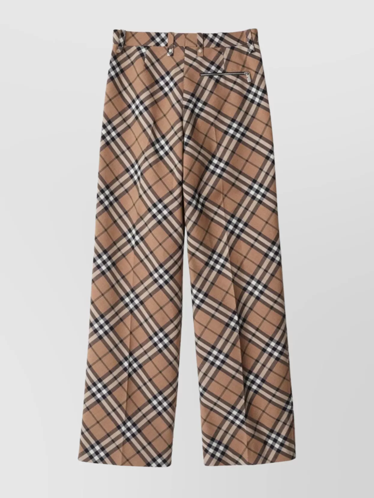 Burberry Tailored Trousers Check Zip Pockets