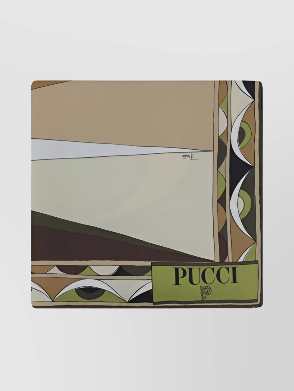 Pucci Graphic Silk Scarf Geometric Pattern In Multi