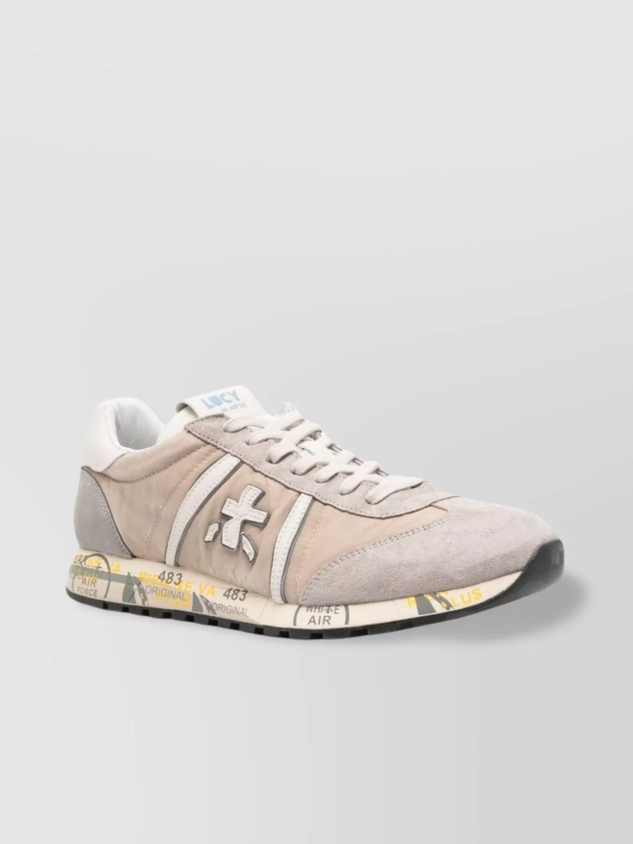 Shop Premiata Low Top Sneakers With Leather Panelled Design