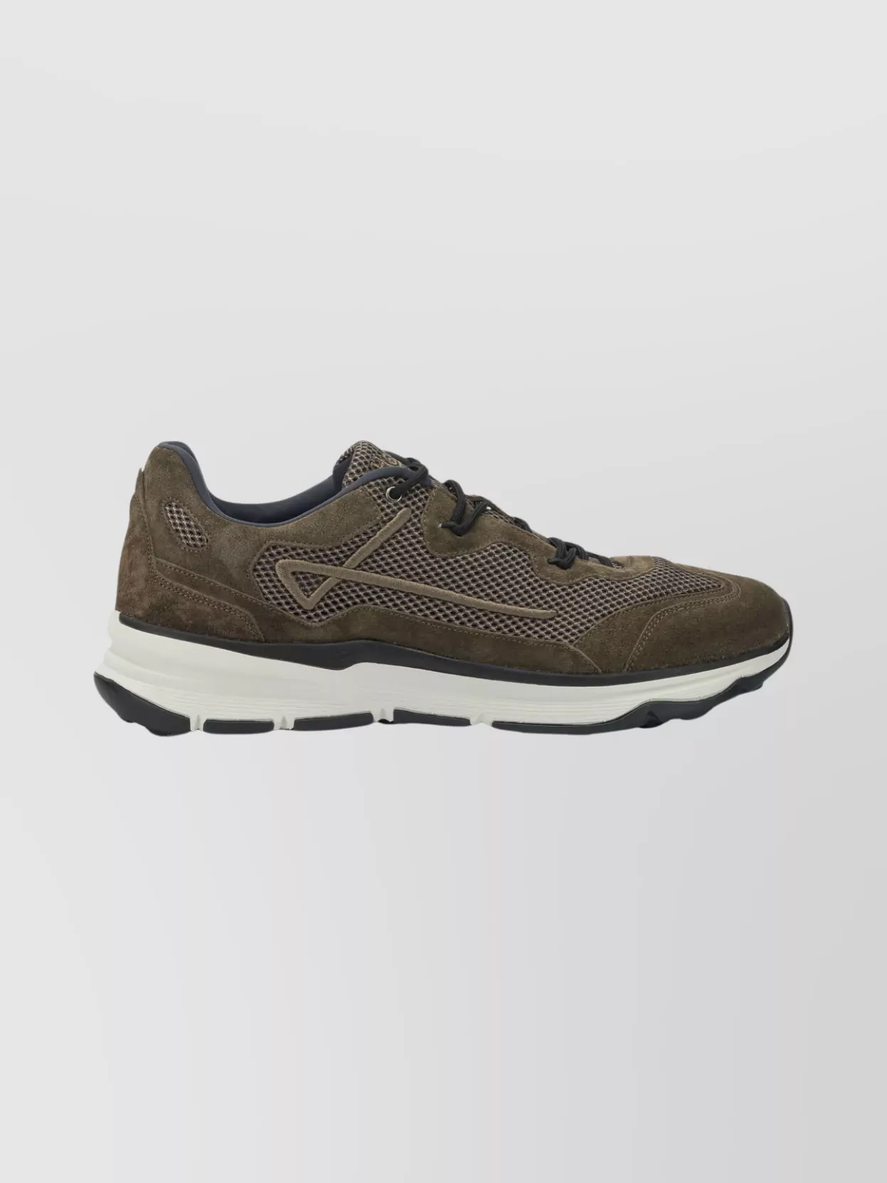 Herno Suede Sneakers With Mesh And Rubber Sole
