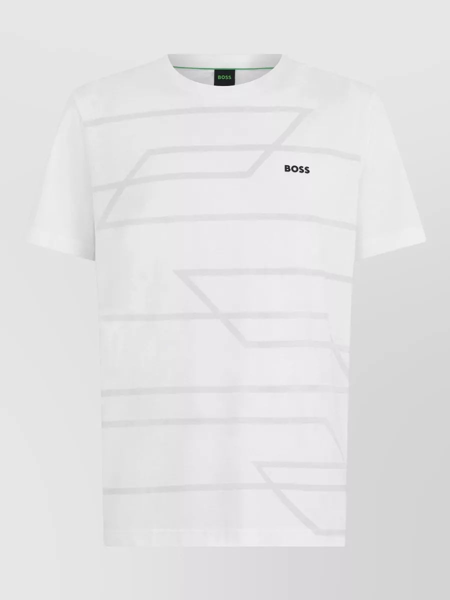 Boss printed cotton short-sleeve t-shirt