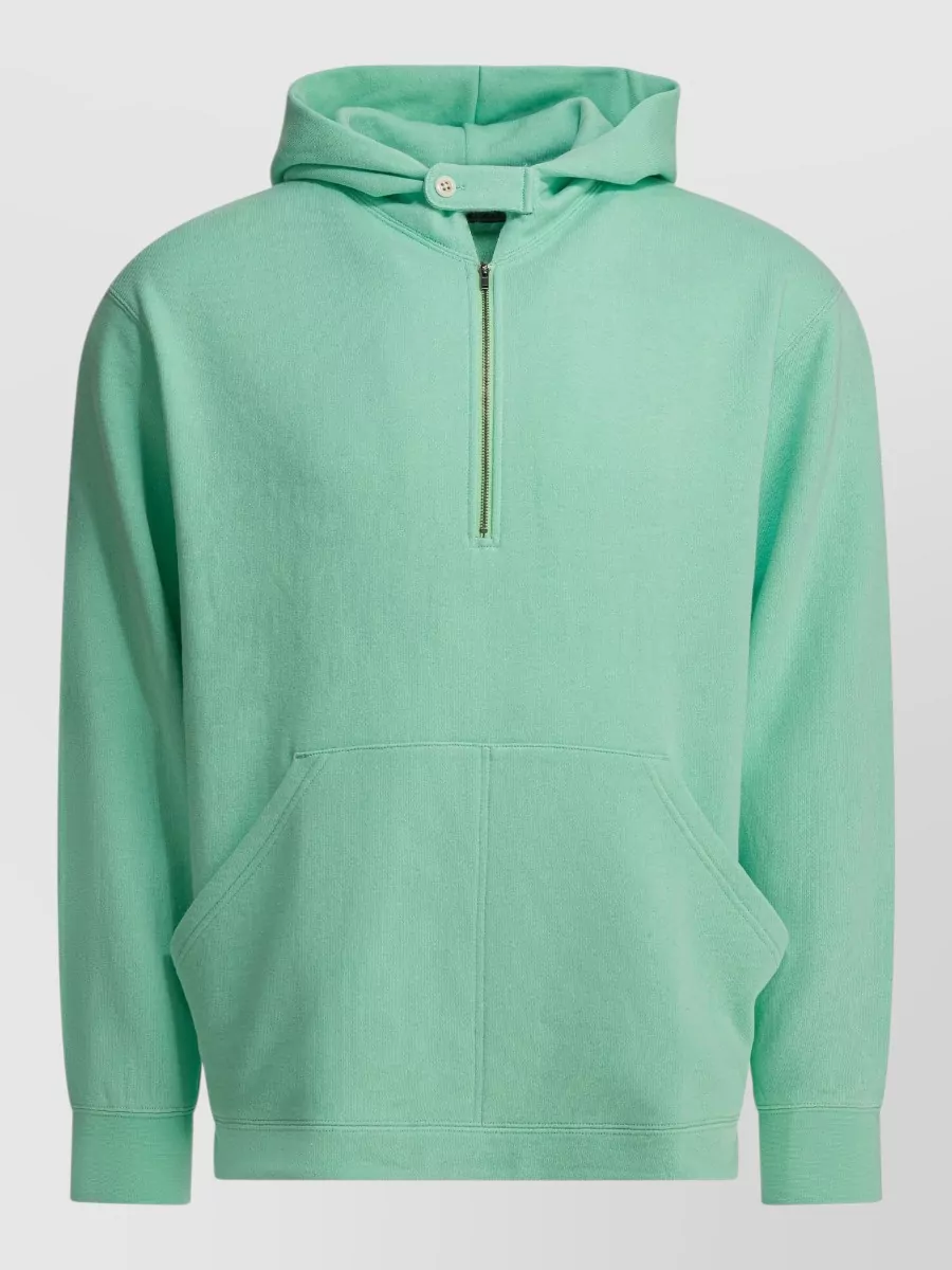 Beams Plus cotton half zip hoodie