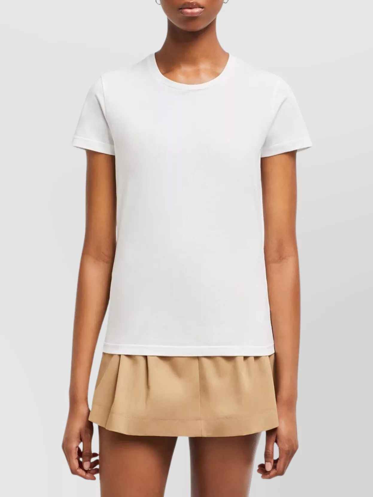Moncler Logo Patch Crew Neck Cotton Jersey T-Shirt