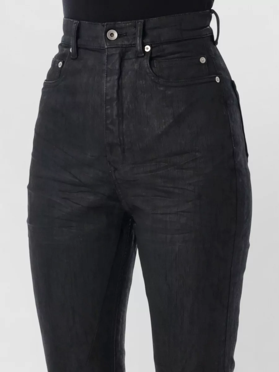 Rick Owens Drkshdw High Waist Flared Leg Five Pocket Trousers