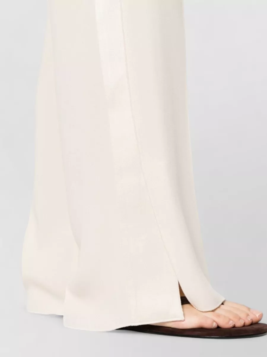 Forte Forte Wide Leg Trousers Lightweight Fabric Side Slit